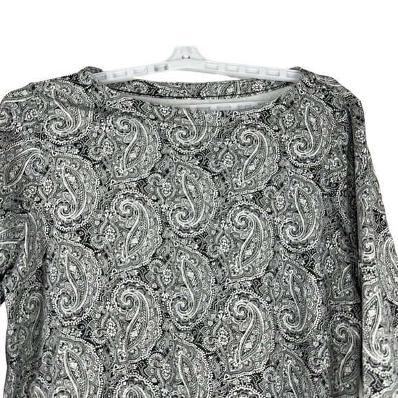 Croft & Barrow Women's Paisley Design 3/4 Sleeved Blouse Size 1X - Picture 3 of 5